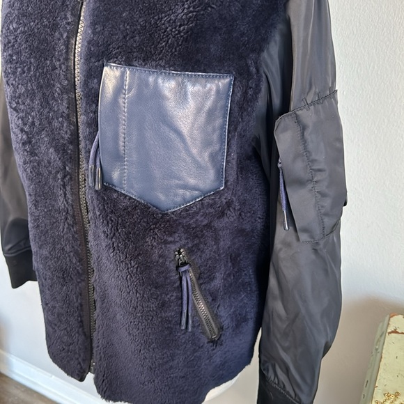 Coach Shearling Ma 1 Bomber Jacket - Picture 4 of 8